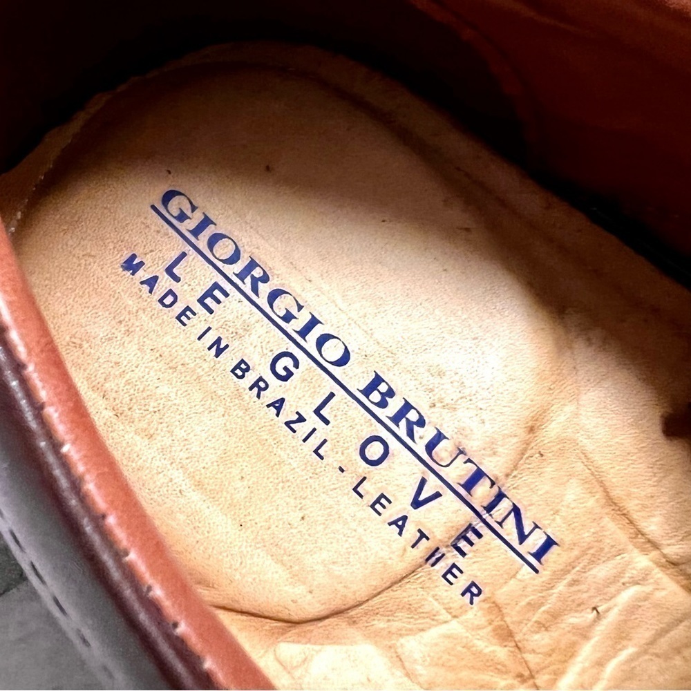 NWOT Giorgio Brutini Hubert Plain Toe dark brown ombré Oxford shoes men size 11 - Picture 8 of 9